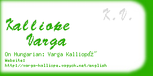 kalliope varga business card